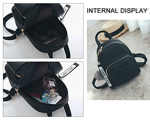 Katech Mini Rugzak Meisje, Mode Rugzak voor Vrouwen Backpack met Pluche Bal Hanger, Casual Rugzak om Kleine Spullen Mee… - Image 6