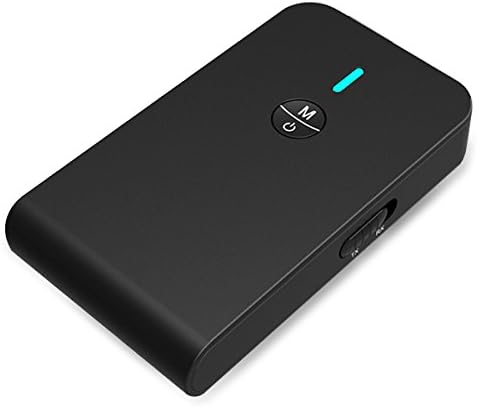 Bluetooth Transmitter/Receiver,BENEO 2-in-1 Wireless 3.5mm Adapter (APTX Low Latency, 2 Devices Simultaneously, For TV/Phone/MP3/Car/Speaker/PC/keyboard/Mouse and More) (30 Hours Playtime)