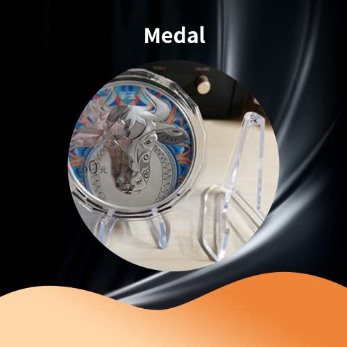 Ympeka 12 Packs Card Display Mini Clear Acrylic Easel Stands Coin Easel Holder For Displaying Coins Pocket Challenge Medals Casino Chips Watches Capsules #TOP4