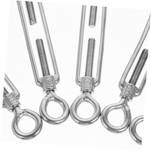 Healeved 5 piezas Tensores de Ojo de Acero Inoxidable para Cable de Alambre Plata Fundición para Tensión y Regulación de Elasticidad miniatura 6