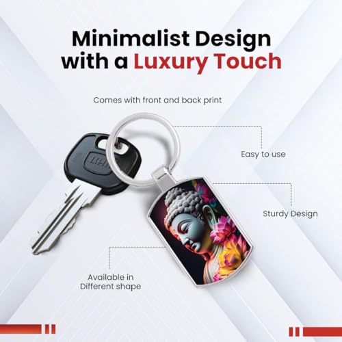 Image of Premium Printed Metal Keychain for Men & Women | High-Definition Artwork Print | Durable Key Ring for Car, Bike, Home & Office Keys | Stylish Decorative Key Holder Gift