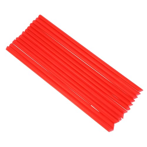 100 pitillos plásticos desechables en forma de corazón rojo miniatura 1