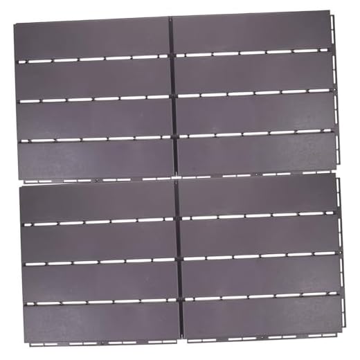 Housoutil 4piezas Piso Del Balcón Entrelazado Para Terraza Patio o Balcón Azulejos De Plástico Para Exteriores Suelo Imitación Madera