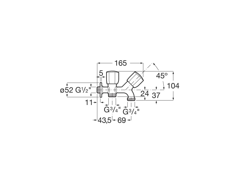 ROCA BRAVA-N GRIFO LVV 2 VIAS 1/2"-3/4" marca