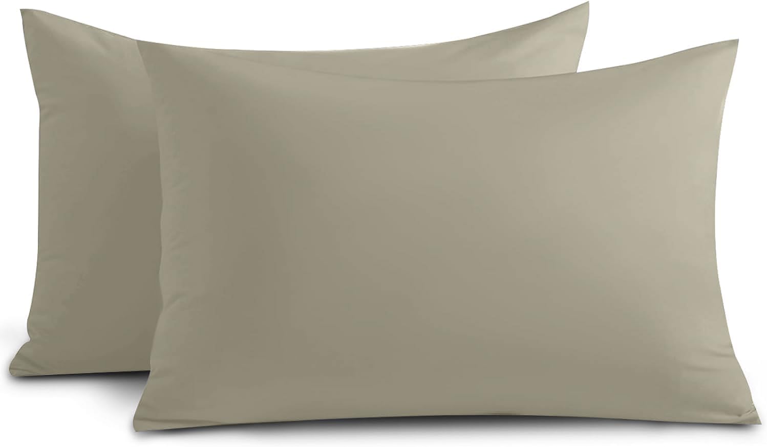 Yorkshire Bedding Beige Pillow Cases 12 Pack 100% Soft Brushed Microfiber Hypoallergenic Pillowcases with Envelope Closure - Fade & Stain Resistant Housewife Pillow Covers (50 X 75 Cm)