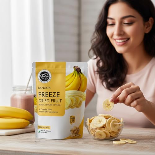 Image of FzyEzy Freeze-Dried Fruit Snacks - 100% Natural, Crunchy & Healthy Real Fruit Bites | No Sugar, No Preservatives | Gluten-Free, Vegan Snack | Travel Friendly | Assorted Fruits Pack (20gm)