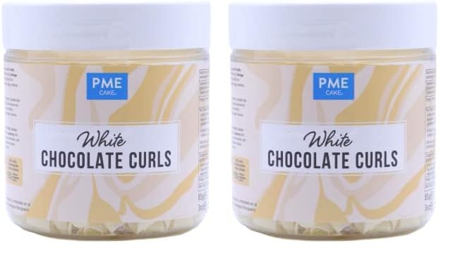 PME Virutas Rizos de Chocolate Blanco Belga 85 g (Paquete de 2)