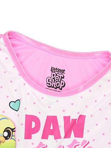 Littlest Pet Shop Lps Girl's Short Sleeve Nightgown Pajamas (10, White/Pink) #TOP3