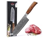 ERGONOMISCHER GRIFF: Bestens ausbalanciertes Kochmesser für Fleisch, Fisch, Sushi, Sashimi und Gemüse. Mit ergonomisch geformten Griff aus Pakkaholz für ein ermüdungsfreies Arbeiten in der Küche. Dank des symmetrischen Griffs und des beidseitigen Schliffs ist das Messer bestens für Links- und Rechtshänder geeignet. Die besondere Ergonomie des innovativen Griffs sowie die erstklassige Schwerpunktverteilung sorgen für ermüdungsfreies Arbeiten in der Küche.