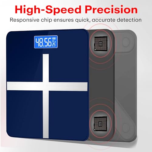 Image of Prime Pick Pro Digital Weight Machine Smart Bathroom Weighing Scale LCD Display Auto Off Temperature Indicator 180kg Capacity Tempered Glass Sapphire Pack of 1