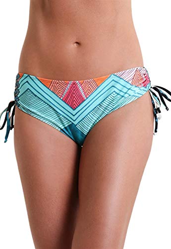 Calcinha Biquíni Avulso Amarração Lateral Tulum - Estampa Azul Tulum - P