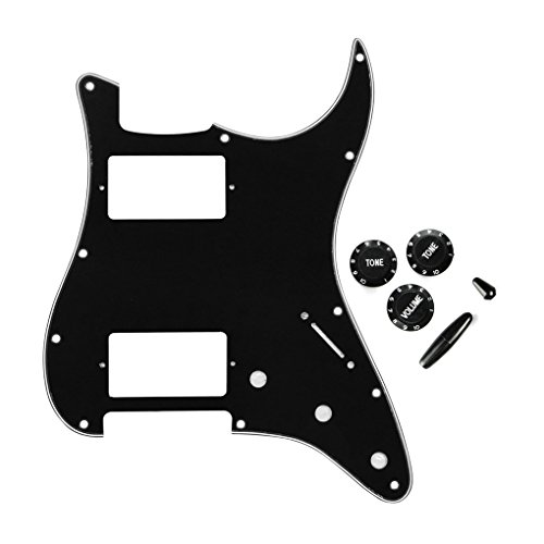FLEOR HH Style Guitare Pickguard avec 2T1V Boutons de commande 5 Ways Toggle Switch Conseils pour Fender Strat… - Les Beatles, Paul McCartney, John Lennon, RIngo Starr, George Harrison FLEOR HH Style Guitare Pickguard avec 2T1V Boutons de commande 5 Ways Toggle Switch Conseils pour Fender Strat…