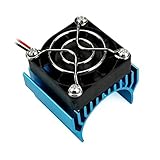 Haoyull Aluminum Electric Motor Heat Sink Heatsink with 5V Cooling Fan for 1/8 1/10 Car 540 550 3650 Motor