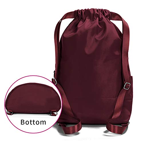 Image of ZOORON Waterproof Drawstring Gym Backpack Bag for Men & Women, Sport Gym Sack Mini Travel Daypack