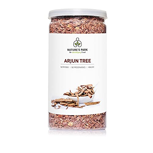 Image of Nature's Park Herb - Arjun Tree (Arjun Chaal) - Bitter in Taste, Improves High Blood Pressure (Pet Jar) 85gm