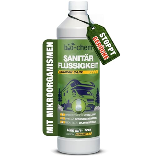 bio-chem Sanitärflüssigkeit für Campingtoilette 1L – Campingtoilette Chemie & Chemietoilette...