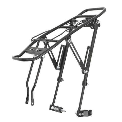 DINHEAROM Portabicicletas Trasero Ajustable Equipaje Compatible con Alforjas y Instalación y Resistente