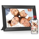 Frameo 10,1 Zoll WiFi Digitaler Bilderrahmen, 1280x800 HD IPS Touchscreen Foto Rahmen, 32GB Speicher, Automatische Rotation, Wandmontagefähig, Teilen Sie Fotos sofort von überall aus
