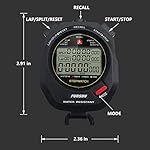 Sport Stopwatch Timer with 100X2laps Split Memory/0.001second Timing,Professional Recall Stop Watch Large Display Alarm Clock Multifunctional for Coach Referee Swimming Running Marathon Competition - Image 2