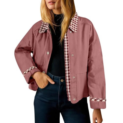 Chaqueta informal de manga larga holgada con bolsillos para mujer invierno y otoño