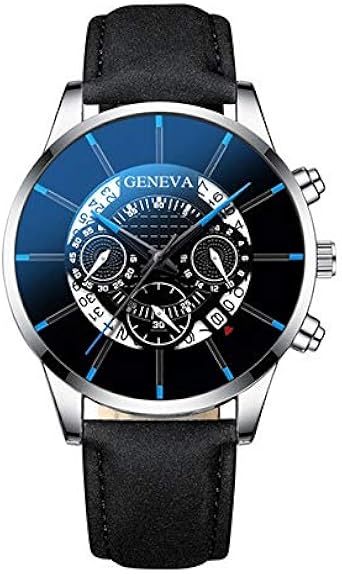 Moda Relojes Hombre Elegante Vestir Barato,Cool Unique Digital Literal Multi Layer Dial Hombres Reloj De Correa De Malla De Cuarzo