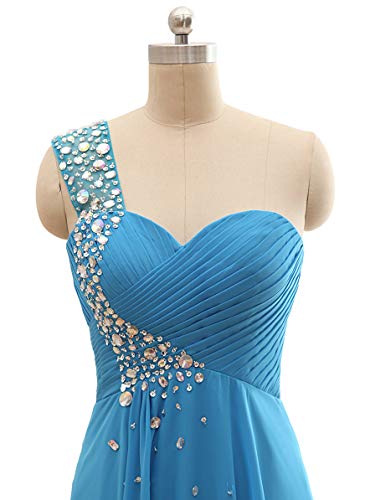 NOVIA Women's One Shoulder Chiffon Floor-Length Evening Formal Prom Dresses Long4