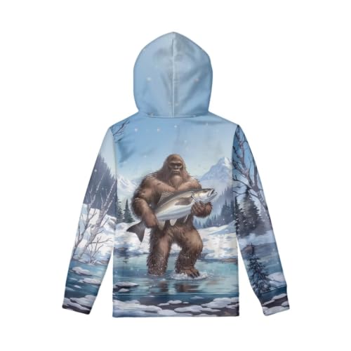 Image of WELLFLYHOM Boys Hooded Sweatshirts Hoodie Pullover Cool Graphic Crewneck Blouses Size 6-16