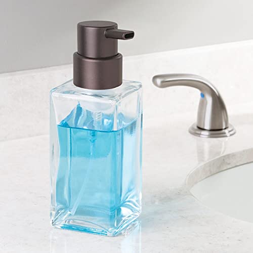 mDesign Modern Square Glass Foaming Soap Dispenser #TOP13