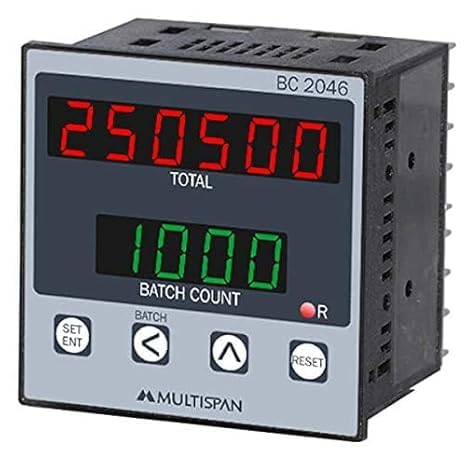Multispan BC-2046 Digital Programmable Batch Counter | LED Display | 72x72x45mm Panel Mount | Industrial Electronic Counter for Automation & Process Control-image-7