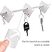 50PCS Plastic White Key Tags, Slotted Rack Key Tags with Split Ring, Key Identify Tags Bulk Key Tags for Key Cabinet