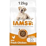 IAMS Senior Large Complete Dry Dog Food Chicken 12kg - With DentalCare System