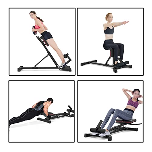 Romeinse Stoel Verstelbare Romeinse Ontlasting Squat Machine Opvouwbare Buikbeoefenaar Sit-up Training Bank Push-up Trainer Veilige Lading Lager: 120 Kg (Color : Black, S : 114 * 59 * 89cm) - Image 4