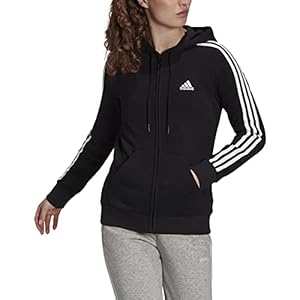 adidas Women’s Essentials Fleece 3-stripes Full-zip Hoodie Hoodie