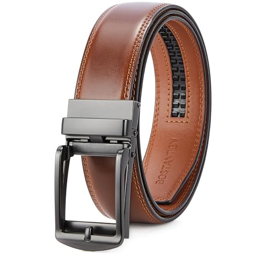 BOSTANTEN Mens Belt Leather Ratchet 1 3/8'' Belt For Men Gift Dress and Casual with Adjustable...
