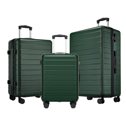 Shavont Set de 3 Valises à Carcasse Rigide avec 4 Roues Pivotantes, Set de Valises Léger Composé...