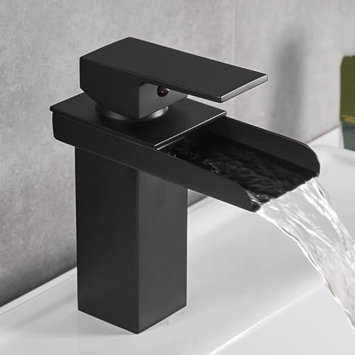 Robinet cascade 1 trou en laiton pour lavabo et vasque de bain