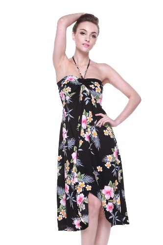 Image of Women's Hawaiian Luau Halter Dress in Signature Prints