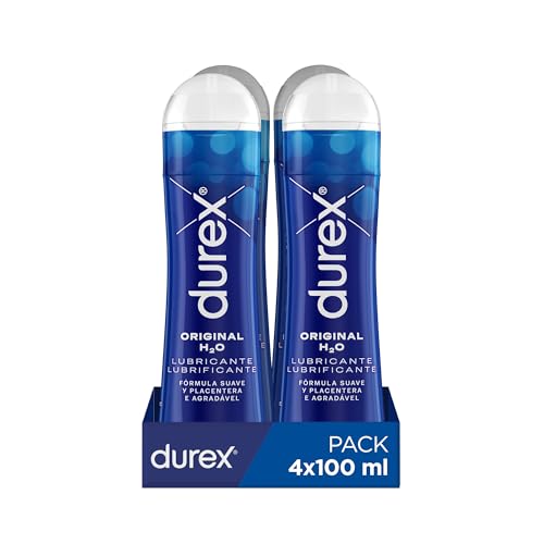 Durex Lubricante Original H2O, 100 ml [Pack 4 Unidades]