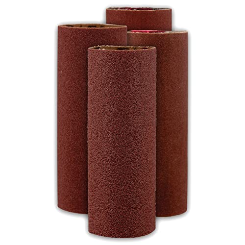 King Arthur's Tools Long Drum Sanding Sleeves 4-Pack of 220 Grit Fits Inflatable Long 4-1/4 Inch Drum Sander for Use with Guinevere Sanding Systems