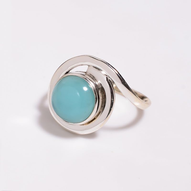 Bague en argent et pierres précieuses naturelles faite à la main - 4