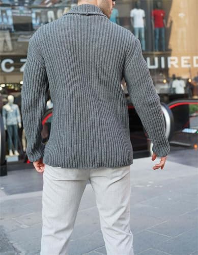 Chunky Knit Sweater,Cable Knit Cardigan Button Down V Neck Ribbed Knitted Cardigans2