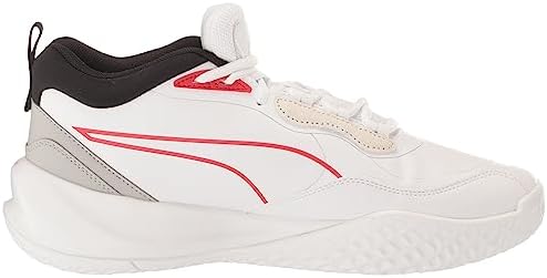 PUMA Men's PLAYMAKER PRO MID PLUS Sneaker, PUMA White-For All Time Red, 11 | Image 5