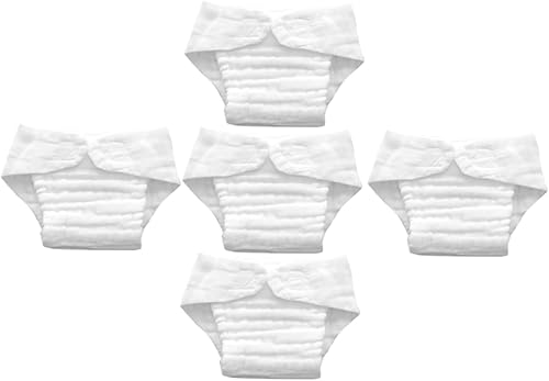 5pcs Cotton Diapers Inserts Washable Reusable Nappy Liners Absorbent Soft for Newborn Boys and Girls