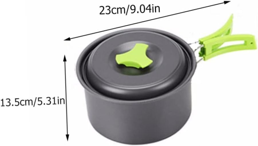 1set Person Outdoor Camping Cookware Portable Cooking Utensils Handles for Hiking and Backpacking Compact and Easy to Clean for Outdoor Cooking