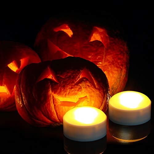 Image of QIDEA LED Pumpkin Lights with Remote and Timer,White Color, 3 Pack