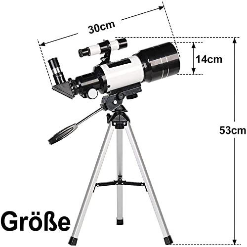 Telescopio Refractor Astronómico 150X 70mm con Tripié miniatura 7