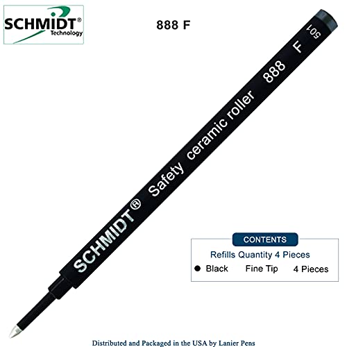 Pacote com 4 – Schmidt 888 refil de esferas finas pretas