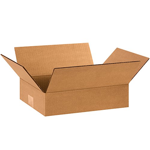 Image of Tape Logic Shipping Boxes Flat 12 inchL x 9 inchW x 3 inchH, 25-Pack | Corrugated Cardboard Box for Packing, Moving and Storage