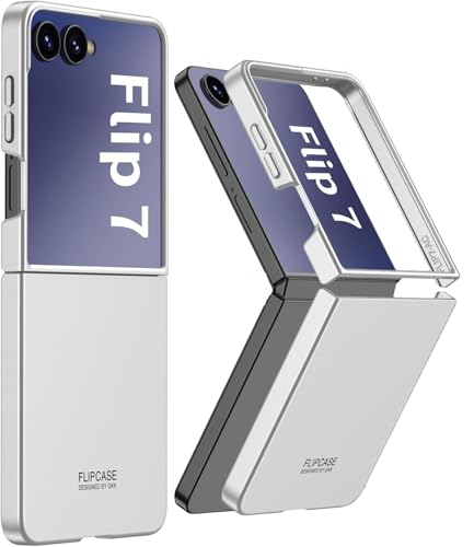 Image of Kapa Ultra Thin Back Case for Samsung Galaxy Flip7 / Z Flip 7 | Full Body Protection Hard Back Cover (Silver)