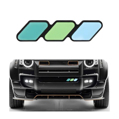 Image of Car Grille Decor Badge, Tri-Color Front Grille Decoration Label Emblem, Creative Badge Decal Auto Bumper Trim Compatible with Tacoma 4Runner, Exterior Car Accessories (Style J)